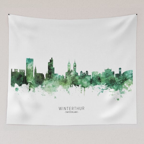 Item preview, Winterthur Switzerland Skyline designed and sold by ArtPrints.