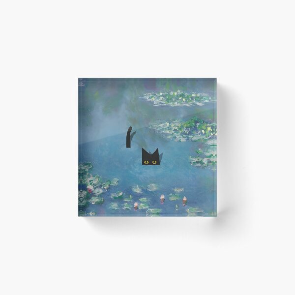 Item preview,  Claude Monet Water Lilies | Monet Waterlily Cat Prints designed and sold by Artone369.