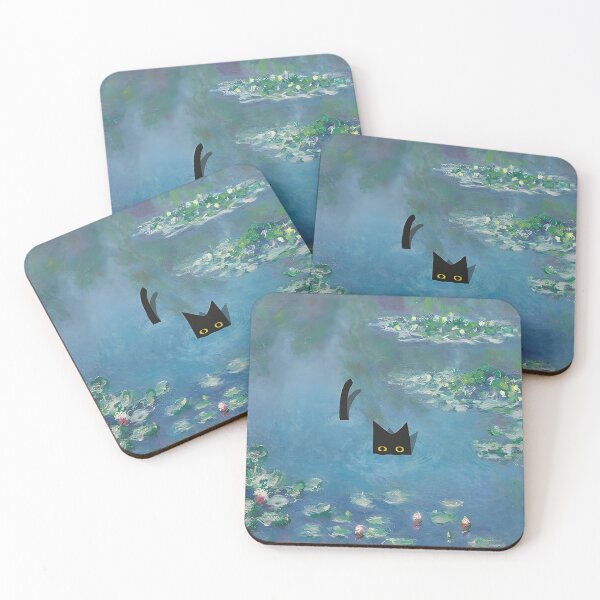 Item preview,  Claude Monet Water Lilies | Monet Waterlily Cat Prints designed and sold by Artone369.