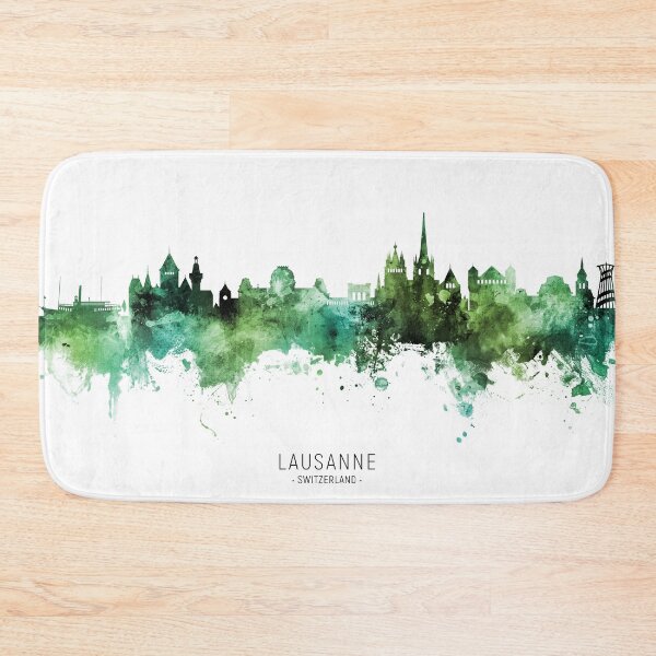 Item preview, Lausanne Switzerland Skyline designed and sold by ArtPrints.