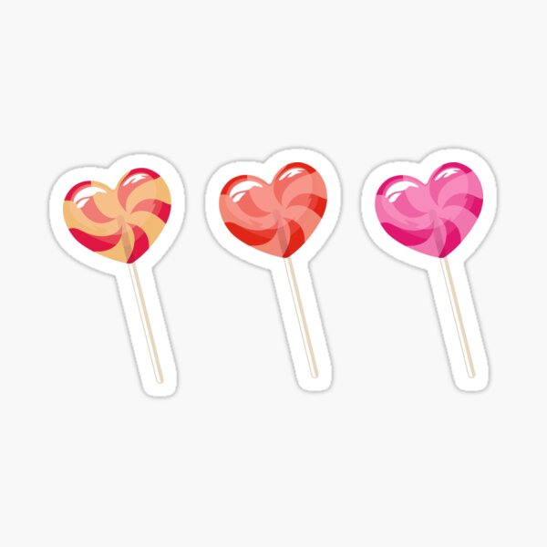 Lollipop Heart Stickers