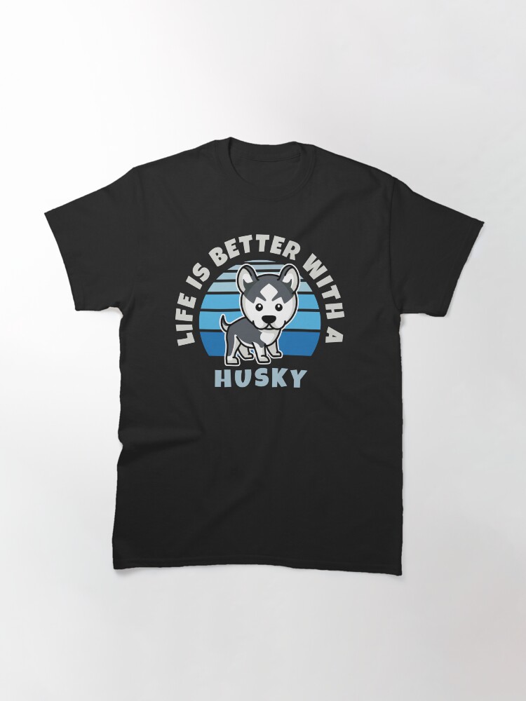 Thumbnail 3 of 7, Classic T-Shirt, Life Is Better With A Husky Kawaii designed and sold by brandoseven.