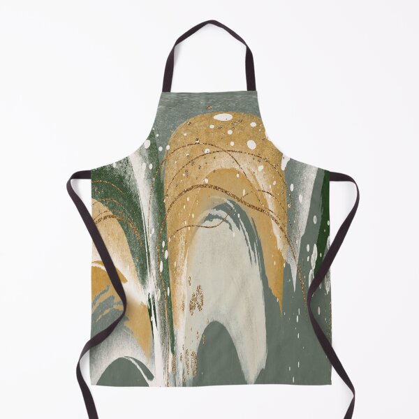 Item preview, Abstract Arches in Sage Green and Golden Ochre designed and sold by simplydesignart.
