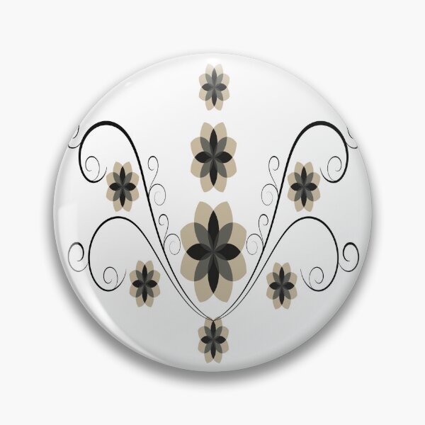 Item preview, Black Swirly Floral Art Pattern Design designed and sold by Zareen Sayyed.
