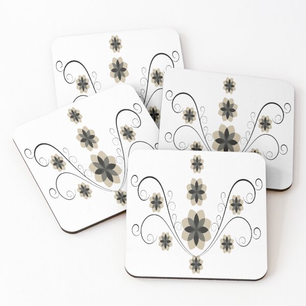 Item preview, Black Swirly Floral Art Pattern Design designed and sold by Zareen Sayyed.