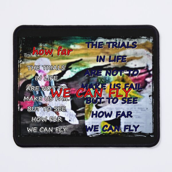 Item preview, the trials in life are not to make us fail but to see how far we can fly, inscriptions, letters abcdef designed and sold by NessArtByEwa.