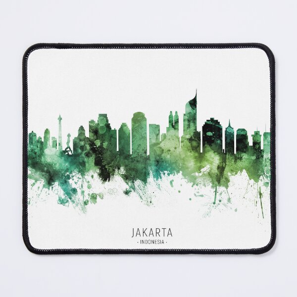 Item preview, Jakarta Skyline Indonesia designed and sold by ArtPrints.