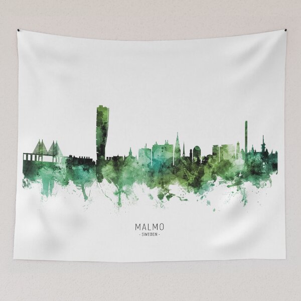 Item preview, Malmo Sweden Skyline designed and sold by ArtPrints.