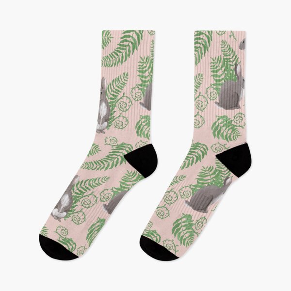 Artikelvorschau, Kaninchen und Farne - Pink entworfen und verkauft von Marlee Rae Creates.