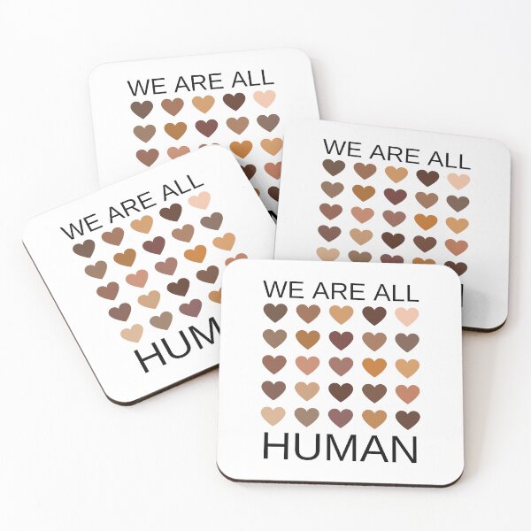 Item preview, We are all human melanin hearts  designed and sold by AllPrintsAndArt.