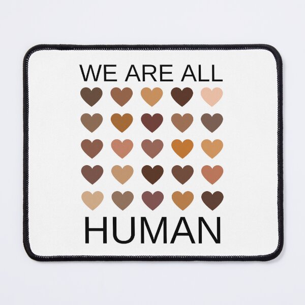 Item preview, We are all human melanin hearts designed and sold by AllPrintsAndArt.