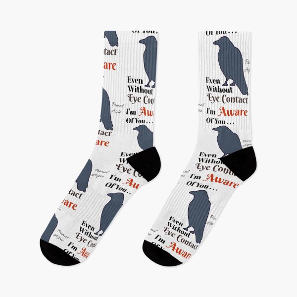 Item preview, Aware Without Eye Contact Autistic Message, Grey Raven on White designed and sold by GladBlackLamb.