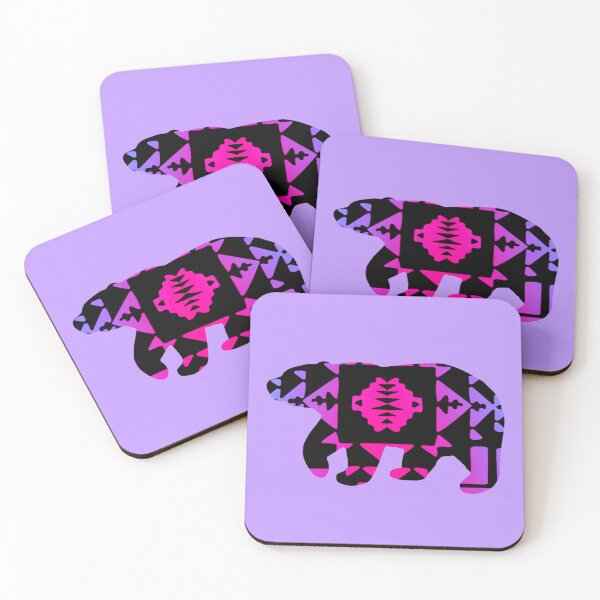 Item preview, Light Purple / Pink Gradient Native Print Bear designed and sold by JMWCD.