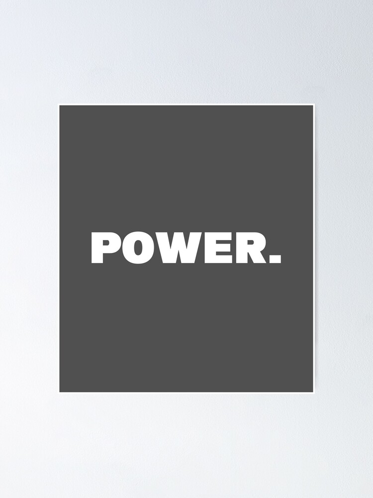 power-one-word-quote-poster-for-sale-by-american-usa-redbubble