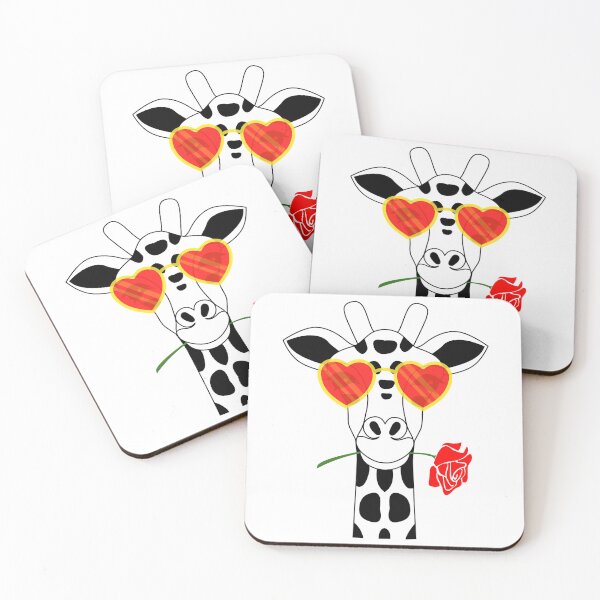 Item preview, Cute Giraffe With Heart Glasses. Funny designed and sold by YARA TS.