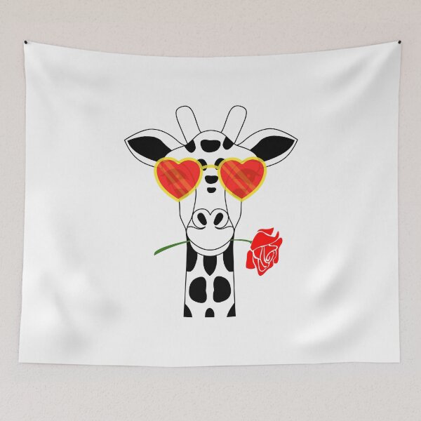 Item preview, Cute Giraffe With Heart Glasses. Funny designed and sold by YARA TS.