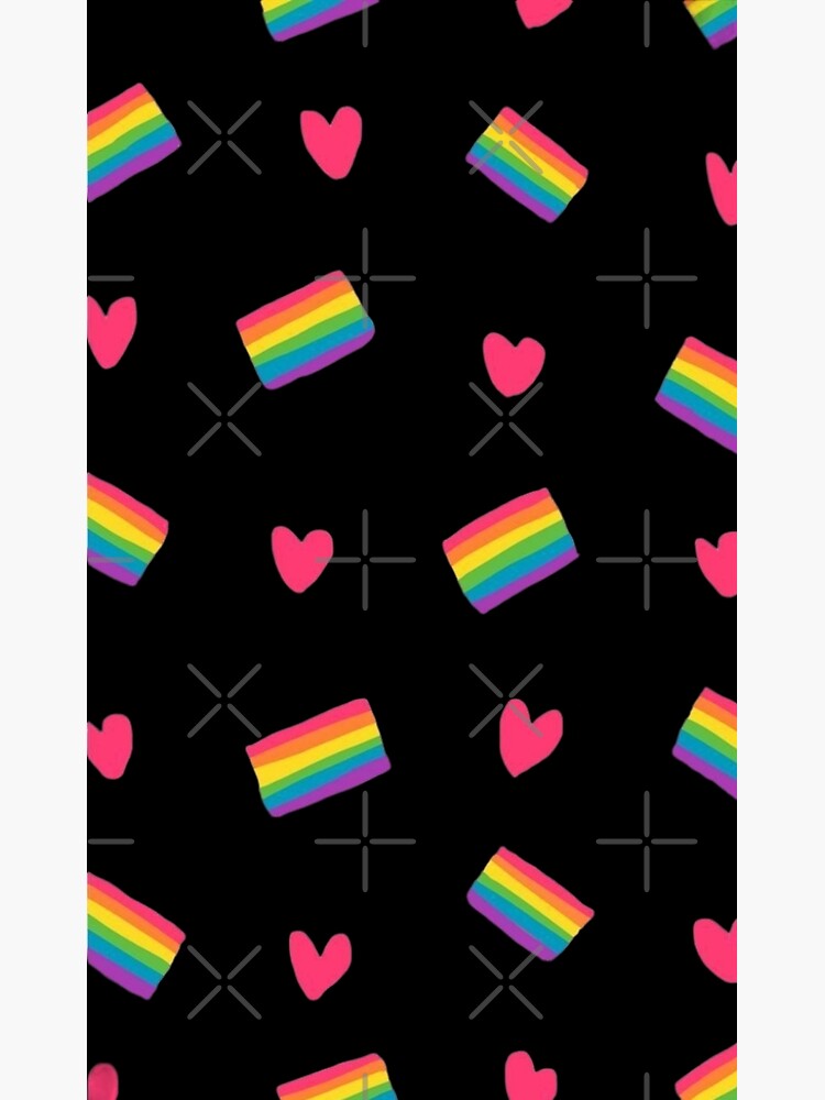 Gay Pride Flags And Hearts Poster For Sale By Sirahglam Redbubble