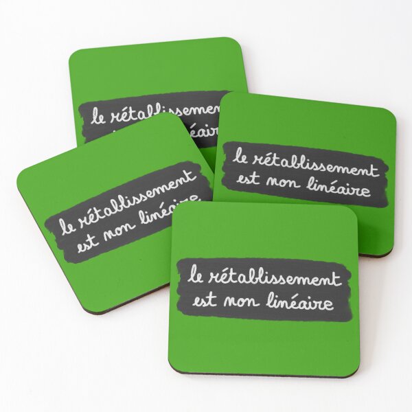 Item preview, Recovery is non-linear, chalk (white on black, green background) designed and sold by MentaLee.