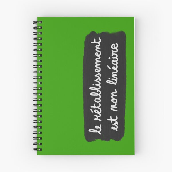 Item preview, Recovery is non-linear, chalk (white on black, green background) designed and sold by MentaLee.