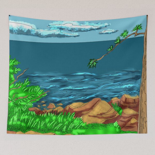 Item preview, Waterscape lakeside designed and sold by Crochetamommy.