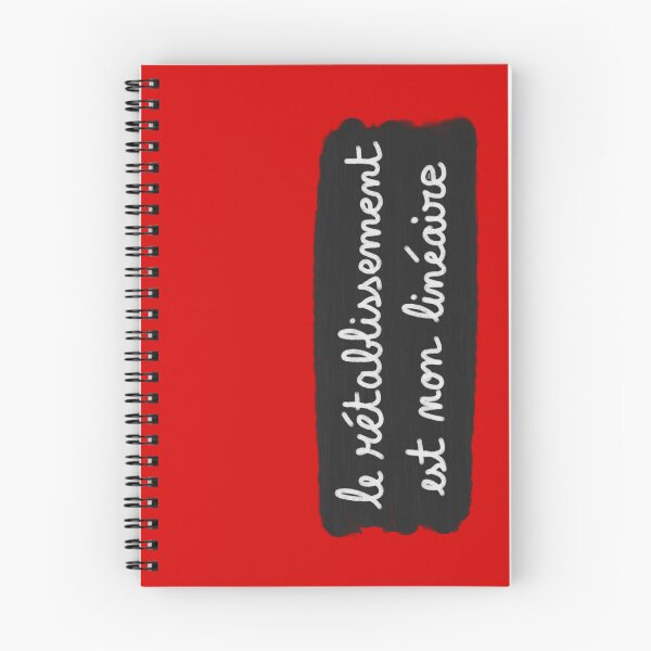 Item preview, Recovery is non-linear, chalk (white on black, red background) designed and sold by MentaLee.