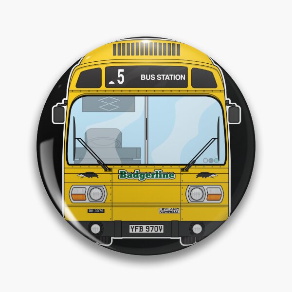 Item preview, Badgerline Leyland National BH3079 mk1 YFB970V Retro Illustration designed and sold by BFXIII.