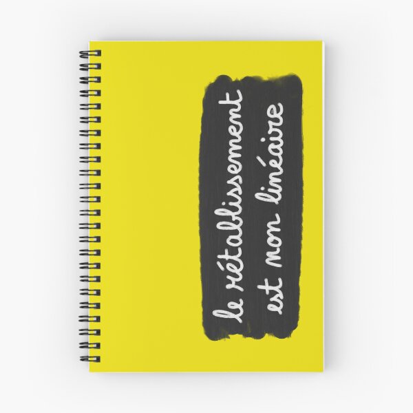 Item preview, Recovery is non-linear, chalk (white on black, yellow background) designed and sold by MentaLee.