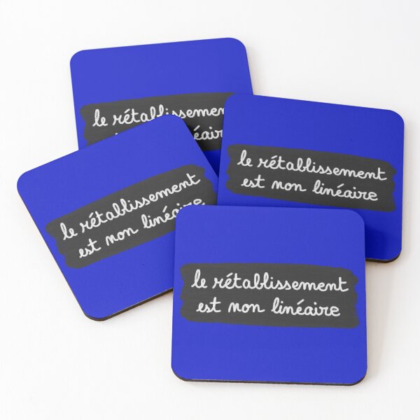 Item preview, Recovery is non-linear, chalk (white on black, blue background) designed and sold by MentaLee.