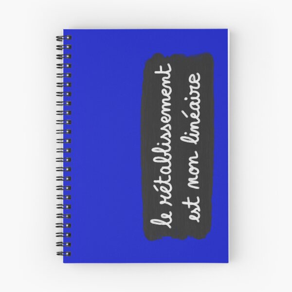 Item preview, Recovery is non-linear, chalk (white on black, blue background) designed and sold by MentaLee.