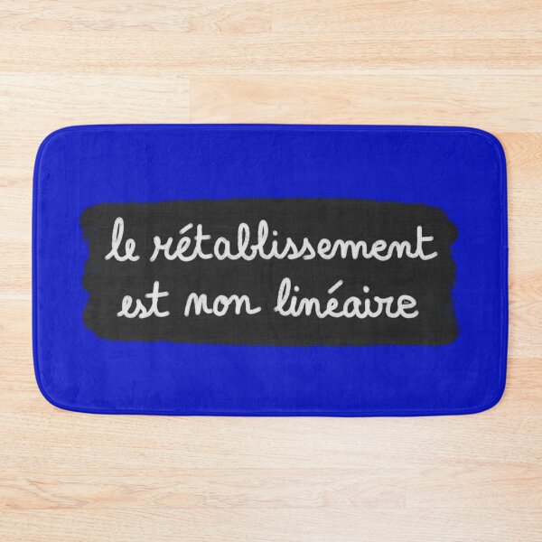 Item preview, Recovery is non-linear, chalk (white on black, blue background) designed and sold by MentaLee.