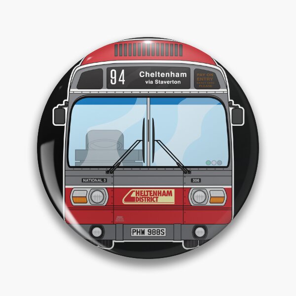 Item preview, Cheltenham District Leyland National mk1 306  PHW988S Retro Illustration designed and sold by BFXIII.