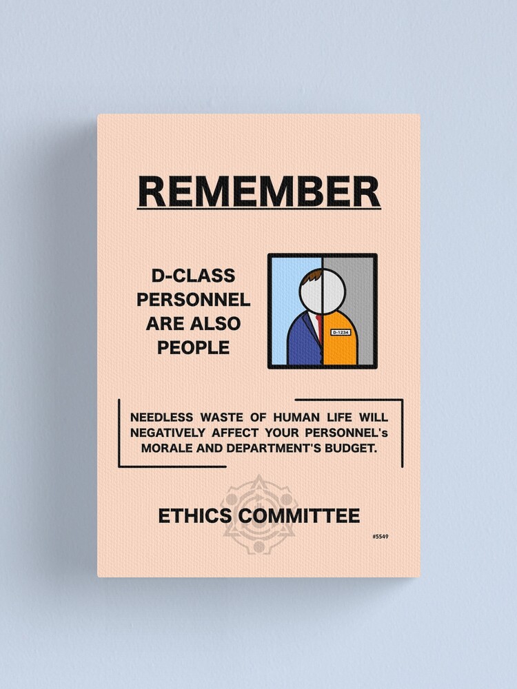 SCP Poster Remember: D-class Are Also People 