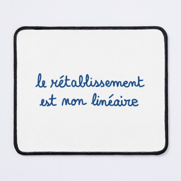 Item preview, Recovery is non-linear, chalk (dark blue, white background) designed and sold by MentaLee.