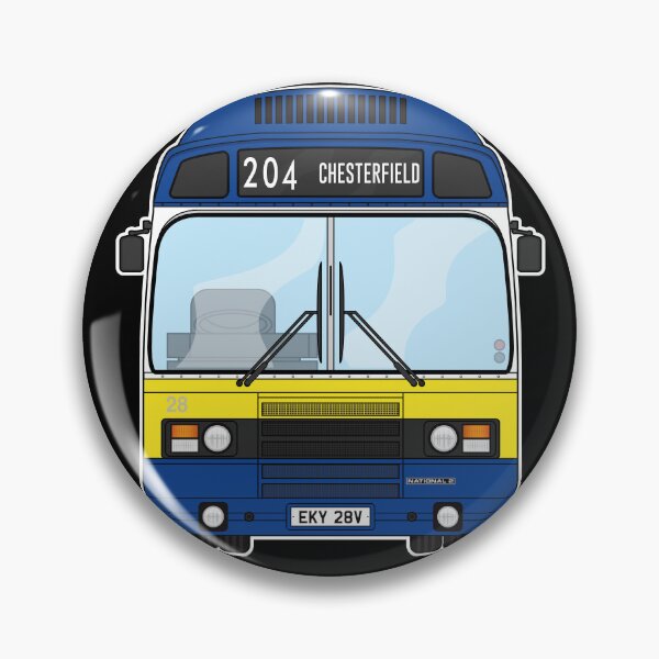 Item preview, Chesterfield Leyland National mk2 28 EKY28V Retro Illustration designed and sold by BFXIII.