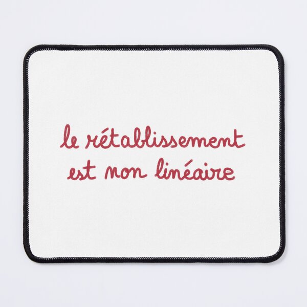 Item preview, Recovery is non-linear, chalk (pink, red background) designed and sold by MentaLee.