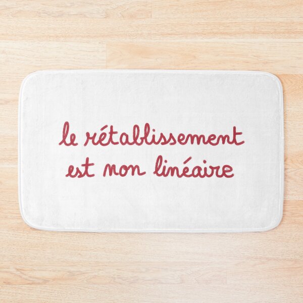 Item preview, Recovery is non-linear, chalk (pink, red background) designed and sold by MentaLee.