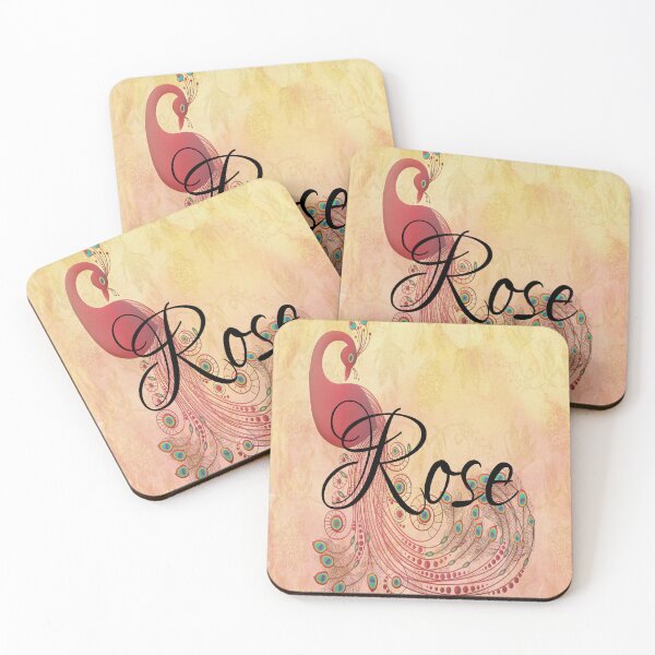 Item preview, Rose name text peacock design delicate designed and sold by Areashor.