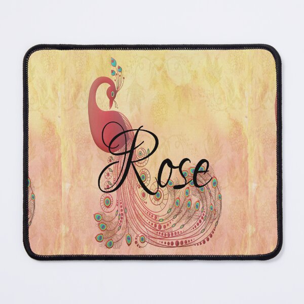 Item preview, Rose name text peacock design delicate designed and sold by Areashor.