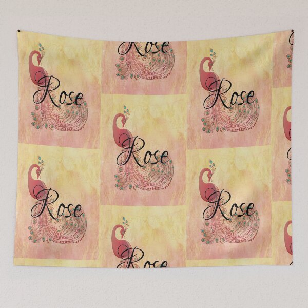 Item preview, Rose name text peacock design delicate designed and sold by Areashor.