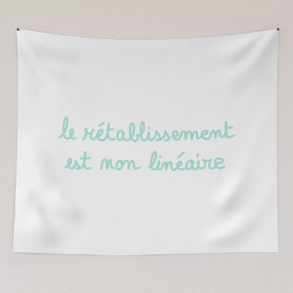 Item preview, Recovery is non-linear, chalk (light blue, white background) designed and sold by MentaLee.