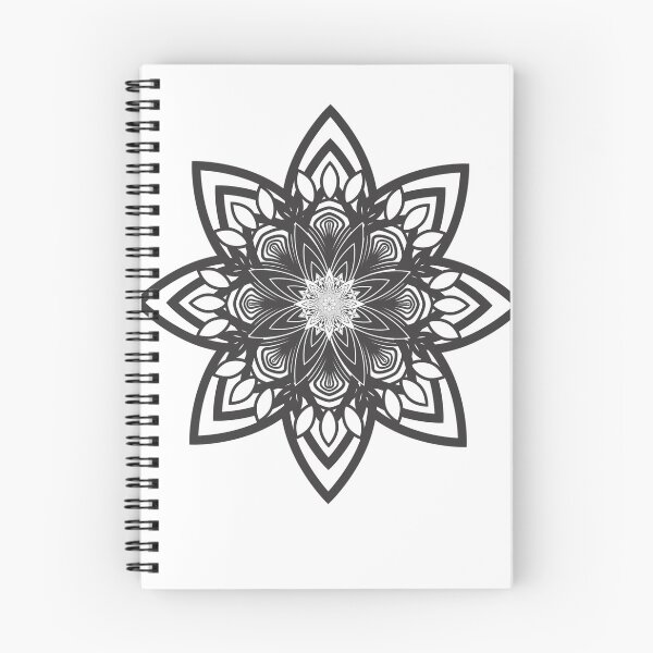 Artikelvorschau, Meditationsblumen-Mandala zum Ausmalen entworfen und verkauft von Vanlucas.
