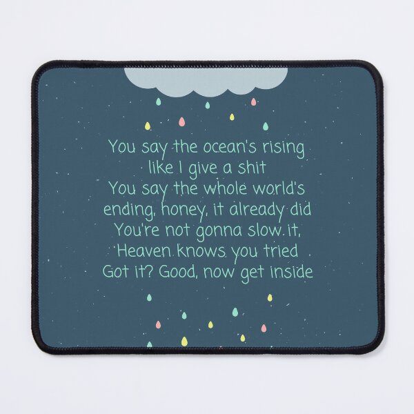 Item preview, rainy cloud inside lyrics designed and sold by goblinbabe.
