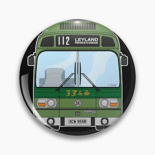 Item preview, John Fishwick & Sons Leyland National mk1 XCW955R Retro Illustration designed and sold by BFXIII.