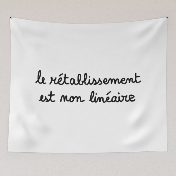 Item preview, Recovery is non-linear, chalk (black, white background) designed and sold by MentaLee.