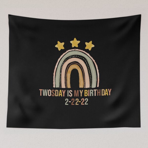 Item preview, Twosday Is My Birthday Short Watercolor Sunset Happy Birthday Design 2-22-22  designed and sold by pedrored369.
