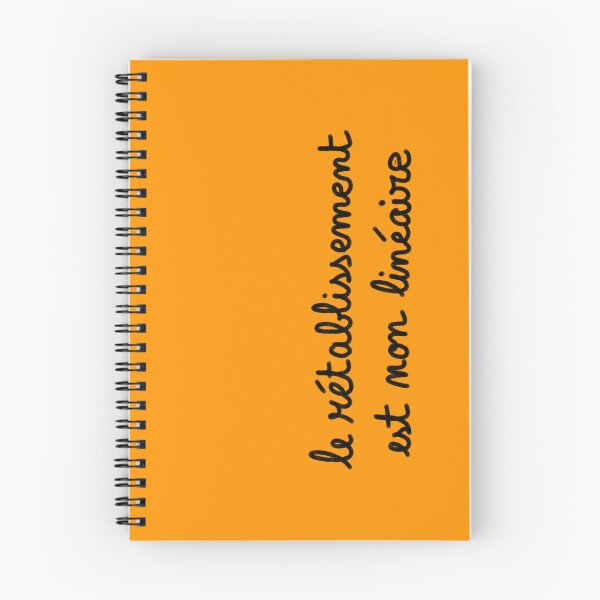 Item preview, Recovery is non-linear, chalk (black, orange background) designed and sold by MentaLee.