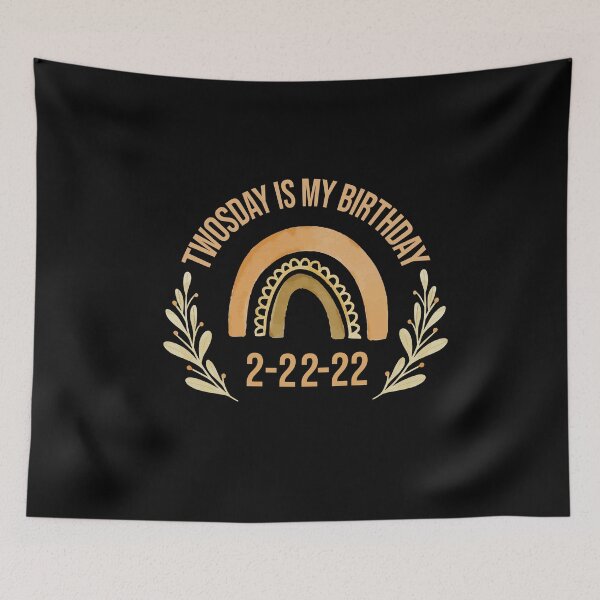 Item preview, Twosday Is My Birthday Short Gold Watercolor Sunset Happy Birthday Design 2-22-22  designed and sold by pedrored369.
