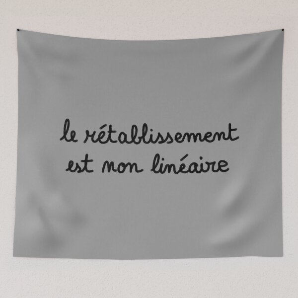 Item preview, Recovery is non-linear, chalk (black, gray background) designed and sold by MentaLee.