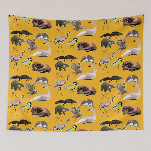 Item preview,  B is for British Wildlife , British Wildlife Illustration – Native Animals of the UK Artwork designed and sold by PrettylittlepastelUk.
