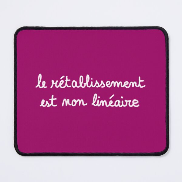 Item preview, Recovery is non-linear, chalk (white, raspberry pink background) designed and sold by MentaLee.